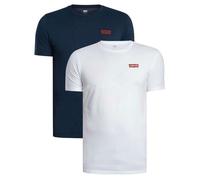 LEVI'S ® T-Shirt 'Graphic Crewneck T-Shirt - 2 Pack' bleu foncé / rouge / blanc, Taille XXL