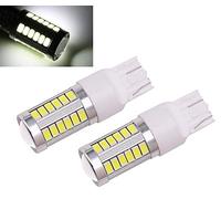 Lot de 2 T20 580 W21/5W 7443/7440 LED feux de circulation diurnes feux de position, feux de position, feux de position, lampe de stop 2,5 W, 6500 K 12 V 33 SMD 5630