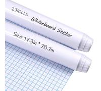 Lot de 2 Tableau Blanc Sticker Tableau Adhésive et Amovible Décoller Whiteboard DIY pour Les Enfants Ecole Bureau 44x200cm