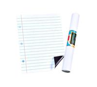 Lot de 2 tableaux blancs lignés pour salle de classe, tableau d'écriture avec espacement ligné de 3,5 cm et rangement flexible, lot de 2, tableau blanc flexible pour la pratique des mathématiques et