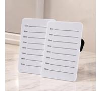 Lot de 2 tableaux d'affichage en acrylique pour extensions de cils, sangle de poignet réglable, repose-main avec bande adhésive, plateau non parfumé pour extensions de cils - Blanc