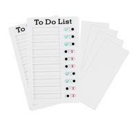 Lot de 2 tableaux de contrôle pour liste de choses à faire, tableau mémo portable, tableau mémo pour enfants et adultes, avec fermeture éclair, avec 4 papiers vides interchangeables