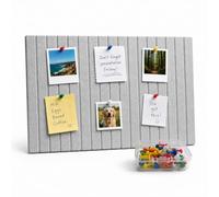 Lot de 2 tableaux en feutre Relaxdays, rectangles autocollants, gris foncé | Bureau et maison, feutre, 30 x 40 cm, panneau en feutre avec punaises