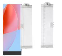 Lot de 2 tableaux mémo pour écran d'ordinateur - 31 x 8 x 1 cm - Support de notes adhésif - Panneau latéral d'ordinateur transparent - Tableau de message multifonction pour écran latéral