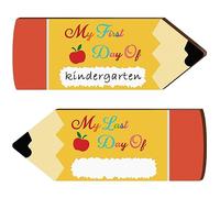 Lot de 2 tableaux noirs double face pour le premier jour d'école, cadeaux réutilisables pour le premier jour d'école, accessoire photo pour enfants, maternelle, fournitures scolaires