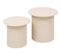 Atmosphera Tables gigognes Eino beige 40x40x38 cm – Lot de 2