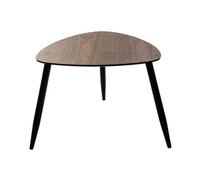 Atmosphera – Tables à café gigognes Mileo – Effet noyer – Lot de 2