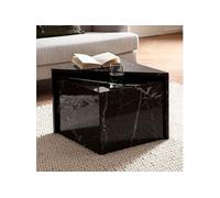 WOHNLING Tables Gigognes MONOBLOC Table d'appoint Basse Moderne Lot de 2 Noir