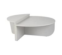 Vente-unique - Lot de 2 Tables Basses - Blanc - ALOEVA
