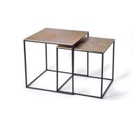 Lot de 2 tables basses bronze bronze