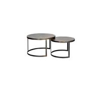 Lot de 2 tables basses bronze bronze