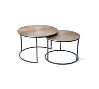 Lot de 2 tables basses bronze bronze