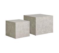 House Nordic 2 Tables Basses carrées Aspect marbre