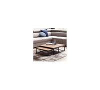 Lot de 2 tables basses carrées 75 et 65 cm en sheesham - SINKI
