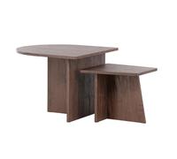 Lot de 2 Tables Basses Effet Bois ""Sala"" 60cm Marron