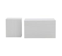 Lot de 2 Tables Basses Effet Bois "York" 80cm Blanc