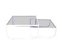 Lot de 2 Tables Basses en Verre "Rocker" 80cm Blanc