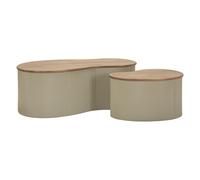 Lot de 2 Tables Basses "Frankfurt" 87cm Marron