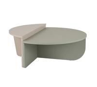 Lot de 2 tables basses - Gamme ORION - Effet Greige et Vert - 90 x 60 x 30 cm