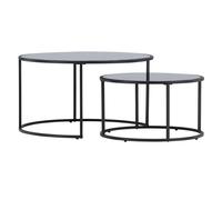 Lot de 2 Tables Basses Gigognes "Twin" 79cm Noir