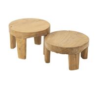 Lot de 2 Tables Basses "Tek" 50cm Naturel