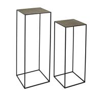 Lot de 2 Tables d'Appoint Design "Mirage" 90cm Noir