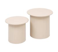 Atmosphera Tables gigognes Eino beige 40x40x38 cm – Lot de 2