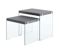 Lot de 2 Tables d'Appoint "Elementary" 46cm Noir Mat