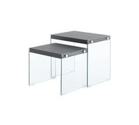 Lot de 2 Tables d'Appoint "Elementary" 46cm Noir Mat