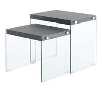 Lot de 2 Tables d'Appoint "Elementary" 46cm Noir Mat