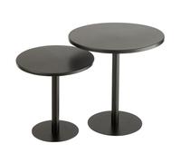 Lot de 2 Tables d'Appoint en Métal "Ice" 50cm Noir