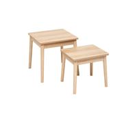 5five - lot de 2 tables gigognes abana bois clair