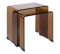 Lot de 2 Tables d'Appoint Gigognes "Lenia" 47cm Ambre