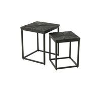 Lot de 2 Tables d'Appoint Gigognes "Shanil" 53cm Noir