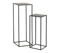 Lot de 2 Tables d'Appoint "Lovra" 85cm Noir