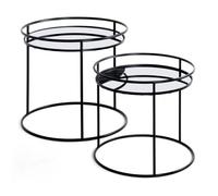 Lot de 2 Tables d'Appoint "Mirana" 52cm Noir