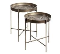 Lot de 2 Tables d'Appoint "Nelia" 56cm Cuivre