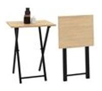 IDMarket - Lot de 2 tables d'appoint pliantes Detroit - design industriel