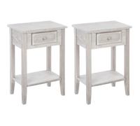 Lot de 2 tables de chevet 1 tiroir ""Charme"" Atmosphera