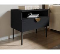 Lot de 2 tables de chevet avec 1 tiroir - Coloris : Noir - NATANIEL