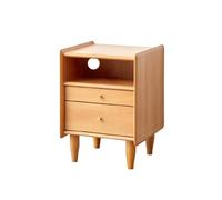Lot de 2 tables de chevet avec tiroirs - Tables d'extrémité en bois pour petits espaces, rangement ouvert pour chambre à coucher et salon