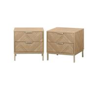 Lot de 2 tables de chevet. Budapest. deux tiroirs. L 45 x l 40 x H 45cm