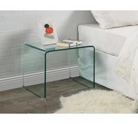 Lot de 2 tables de chevet - Verre trempé courbé - SUZANA