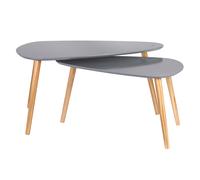 Lot De 2 Tables Gigogne Galet Gris Home Deco Factory