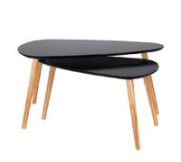 Lot De 2 Tables Gigogne Galet Noir Home Deco Factory