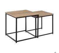 5five Tables gigognes Aliaj - lot de 2 - effet chêne naturel