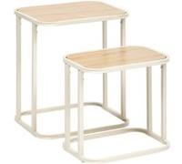Lot de 2 Tables d'Appoint Gigognes "Curvy" 46cm Naturel