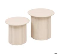Atmosphera Tables gigognes Eino beige 40x40x38 cm – Lot de 2