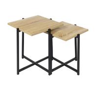 Generique Tables gigognes Loka 40 cm Naturel Lot de 2
