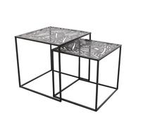Lot de 2 tables gigognes métal Havana Home Deco Factory